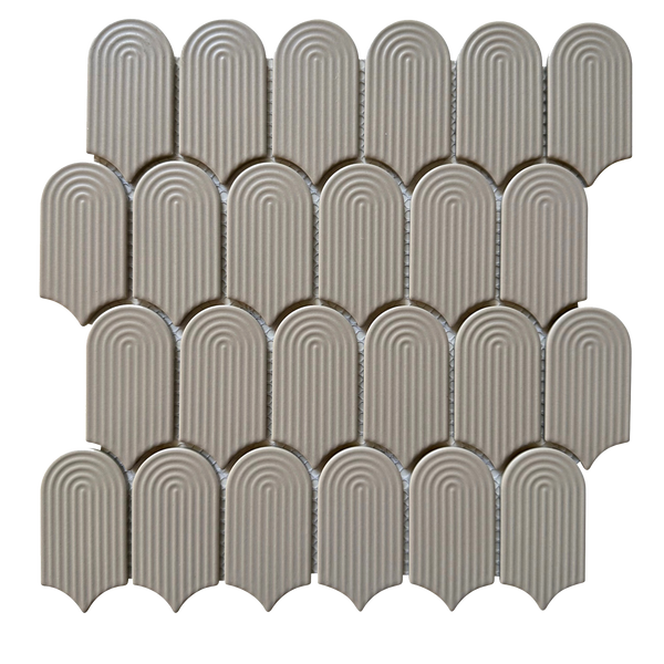 Cascade Trevi Grey Embossed Matt Mosaic