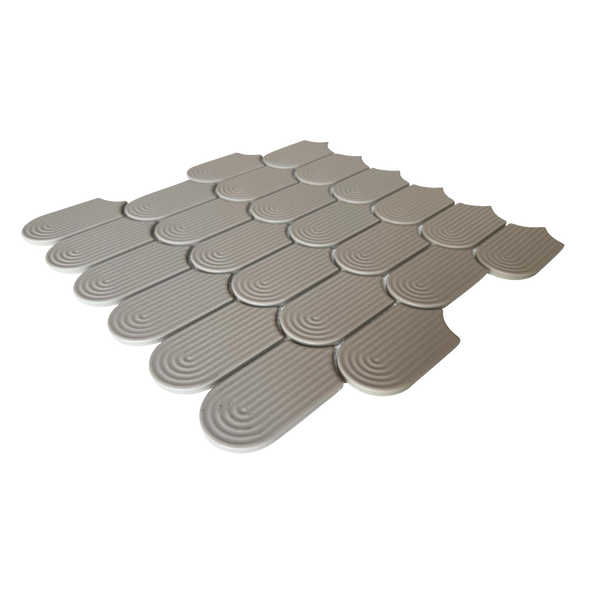 Trevi Grey Embossed Matt Mosaic
