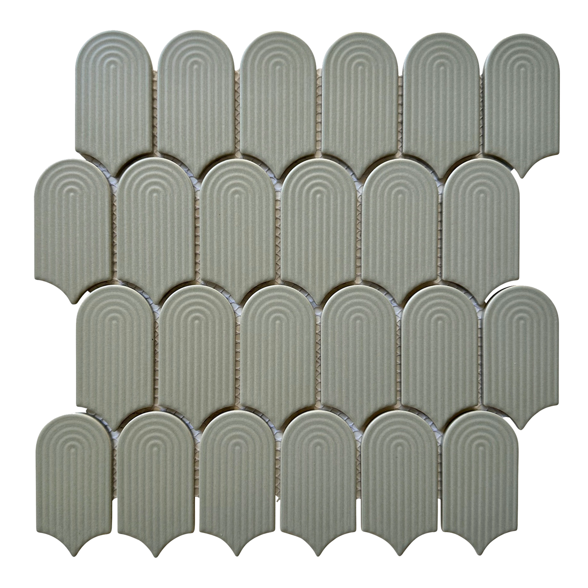 Cascade Trevi Olive Embossed Matt Mosaic