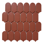 Cascade Trevi Red Embossed Matt Mosaic