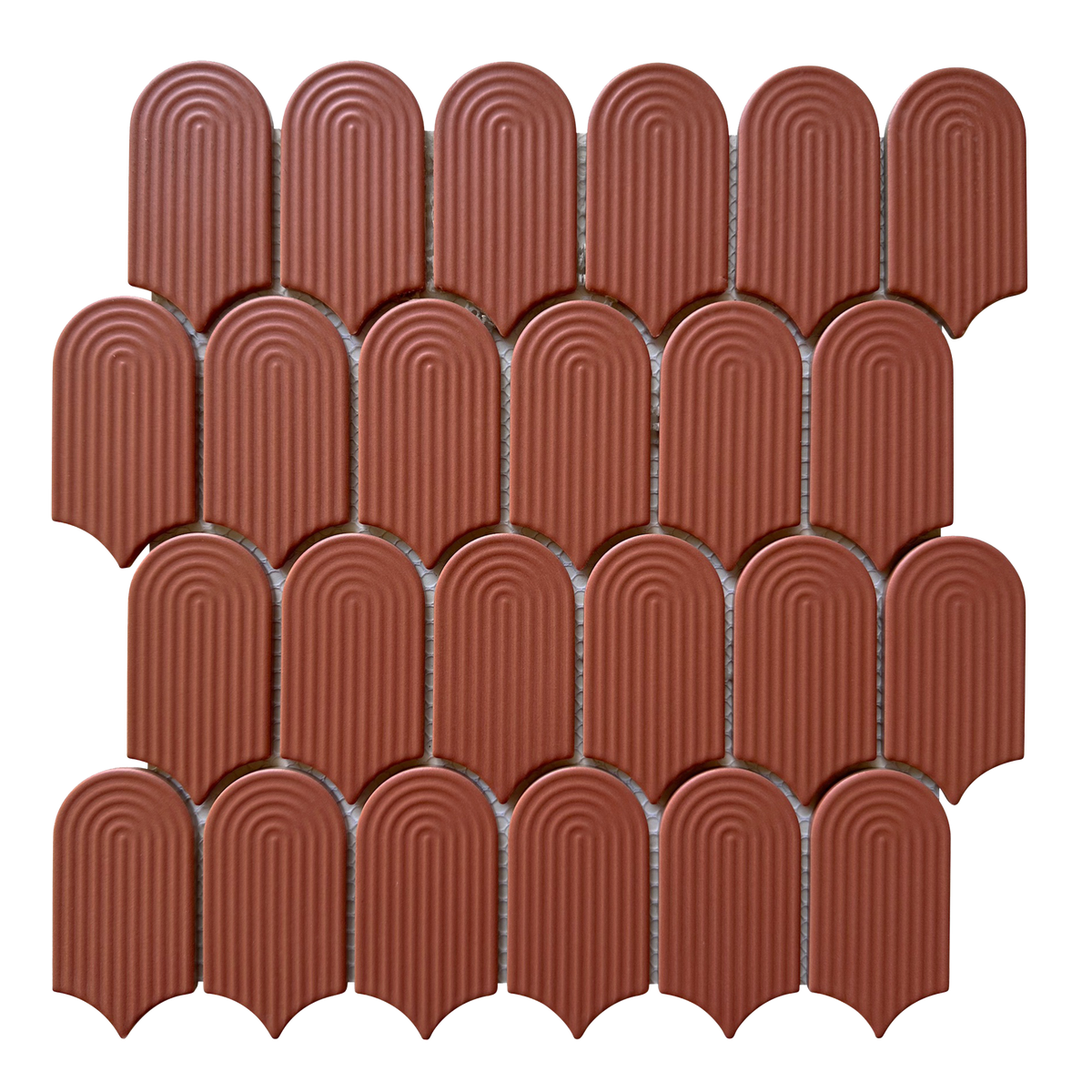 Cascade Trevi Red Embossed Matt Mosaic