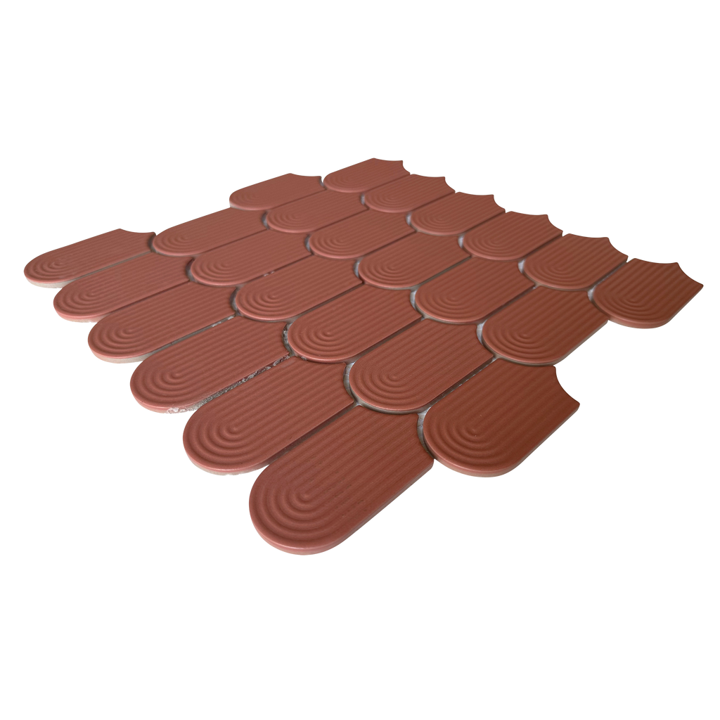 Trevi Red Embossed Matt Mosaic