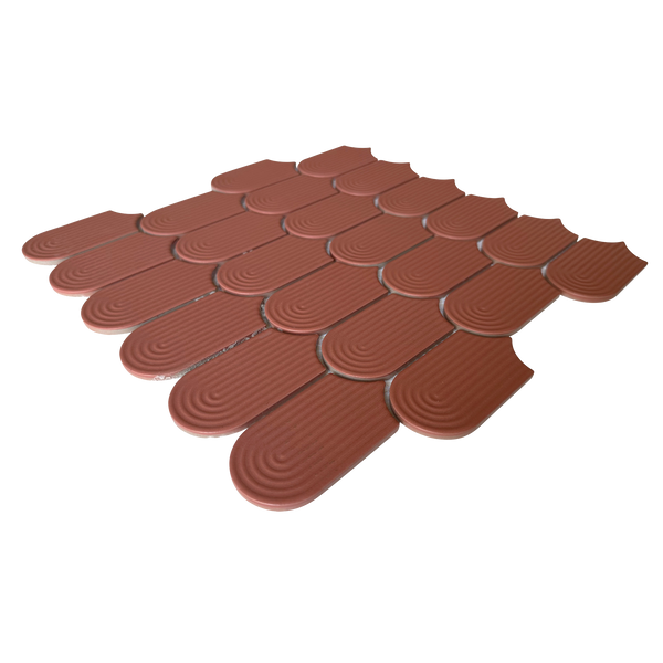 Trevi Red Embossed Matt Mosaic