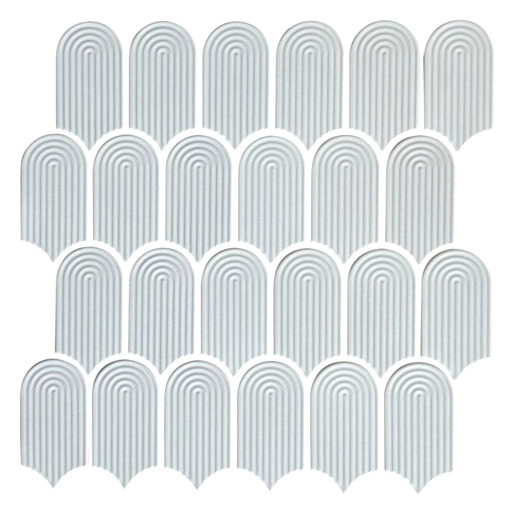 Cascade Trevi White Embossed Matt Mosaic