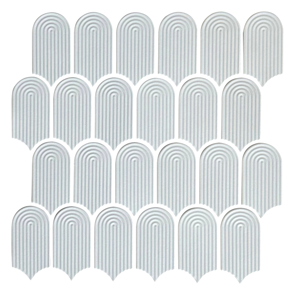 Cascade Trevi White Embossed Matt Mosaic