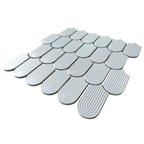Trevi White Embossed Matt Mosaic