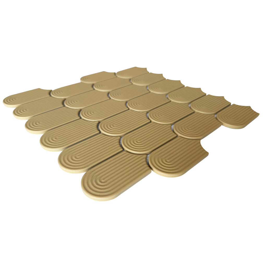 Trevi Yellow Embossed Matt Mosaic