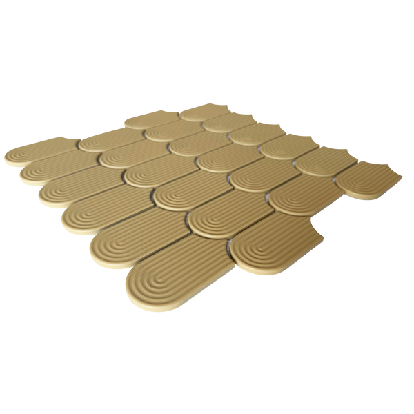 Trevi Yellow Embossed Matt Mosaic