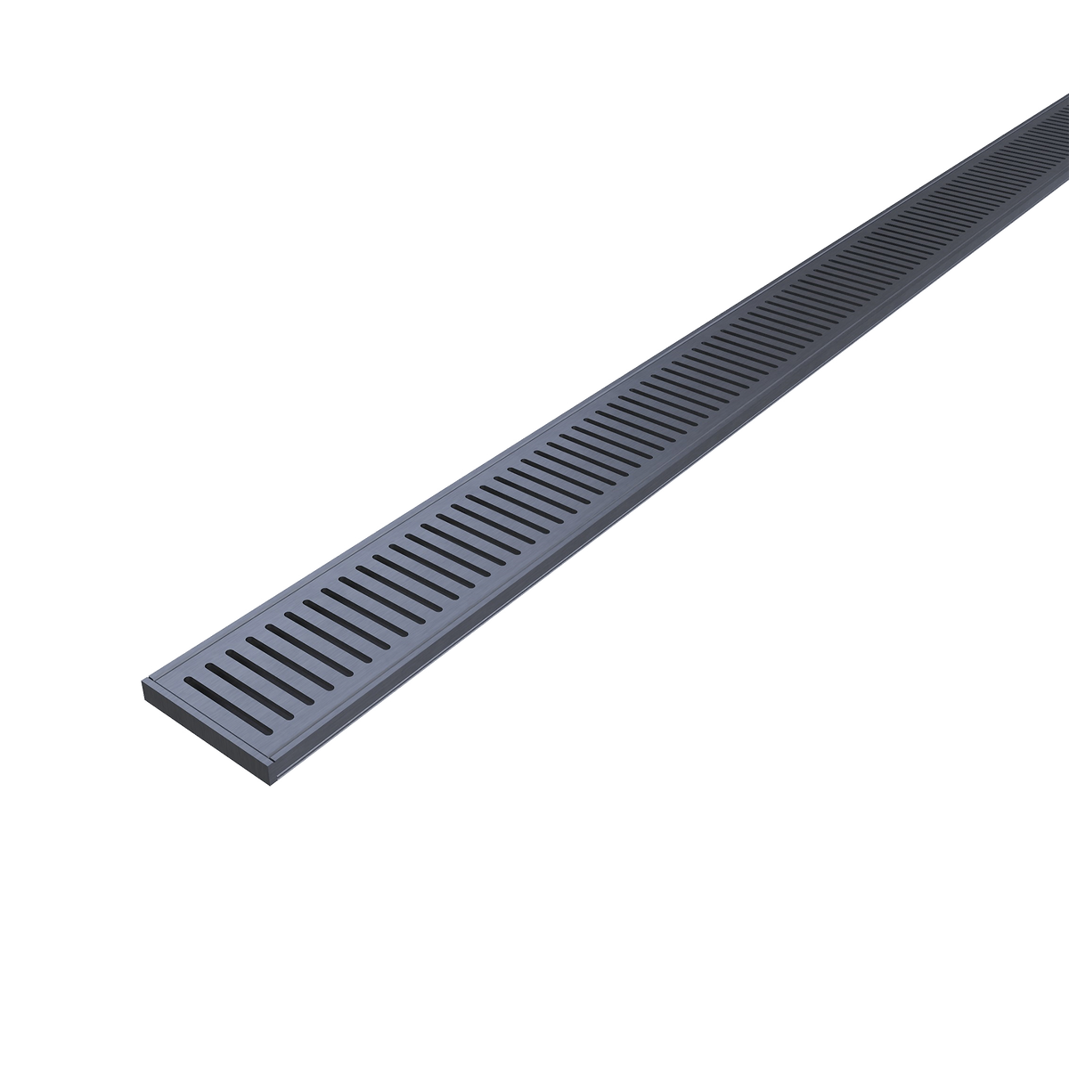 Aluminum Grate Brushed Gun Metal 3000 x 100 x 14mm