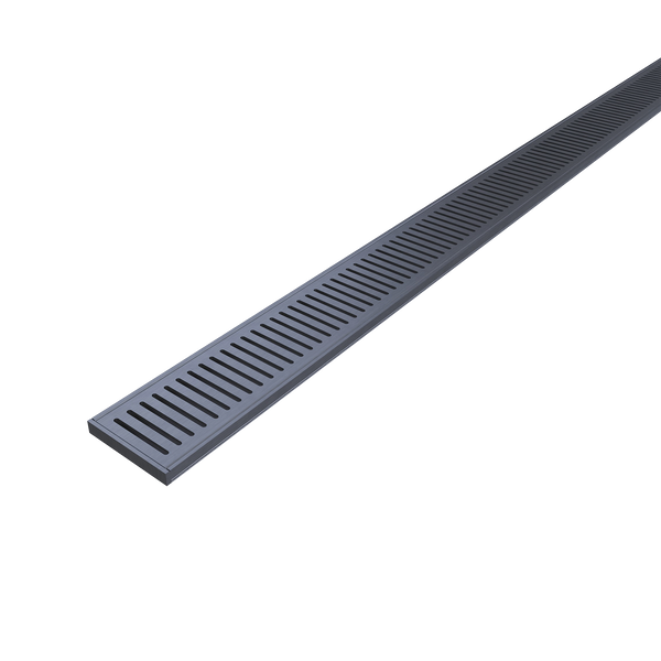 Aluminum Grate Brushed Gun Metal 3000 x 100 x 14mm