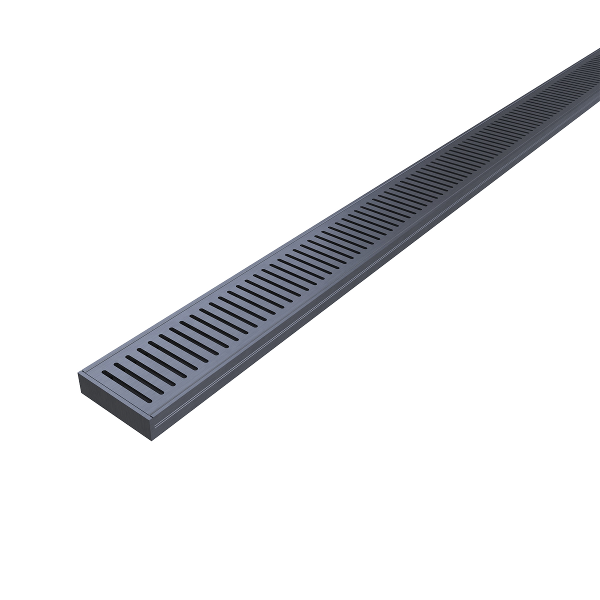 Aluminum Grate Brushed Gun Metal 3000 x 100 x 26mm