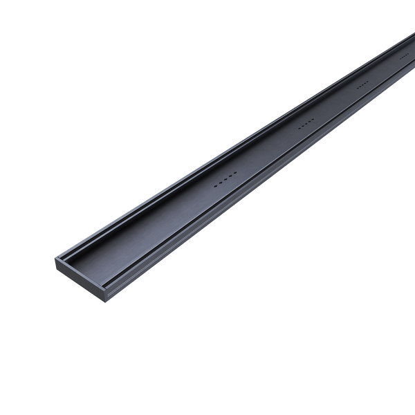 Aluminum Tile Insert Brushed Gun Metal 3000x100x21