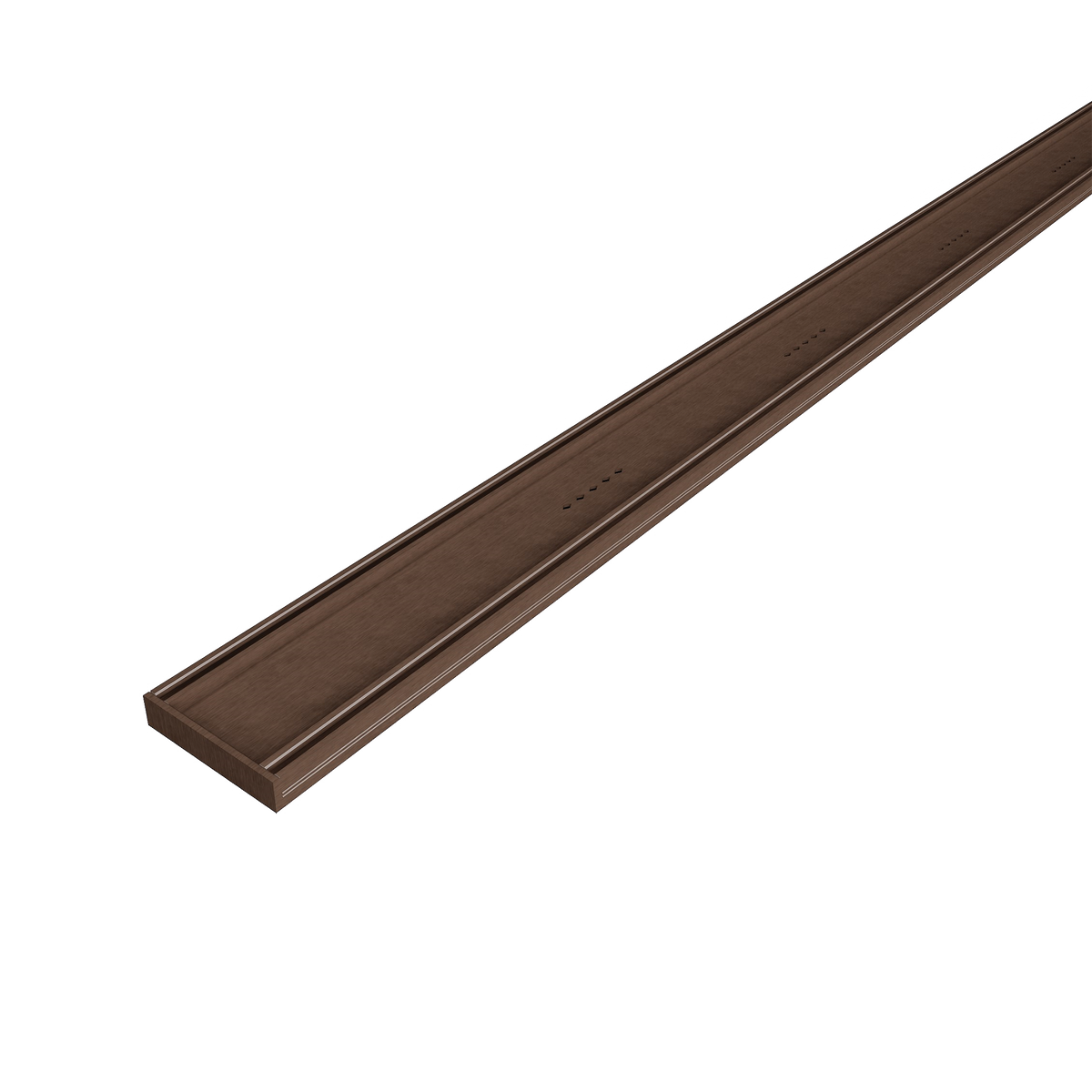 Aluminum Tile Insert Brushed Copper 3000 x 100 x 21mm