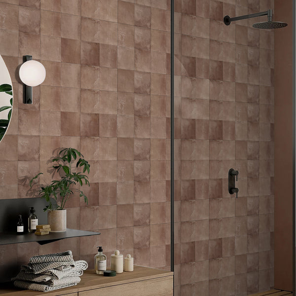 Cotto Structured Textured Tile - lifestyle view