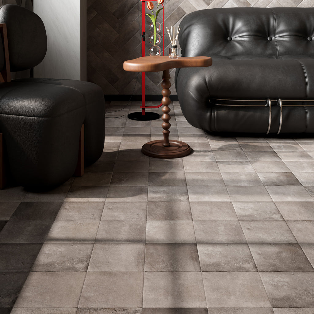 Taupe Structured Textured Tile - lifestyle view