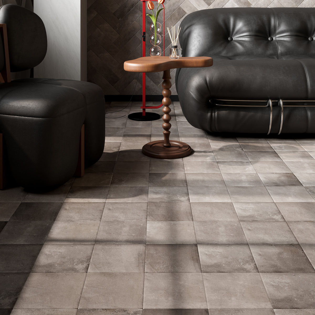 Taupe Structured Textured Tile - lifestyle view