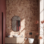 Cotto Structured Textured Tile - lifestyle view
