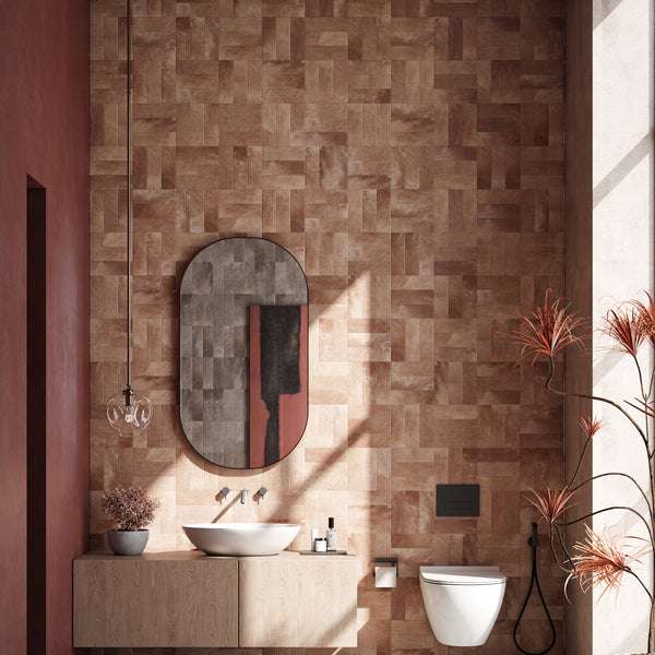 Cotto Structured Textured Tile - lifestyle view