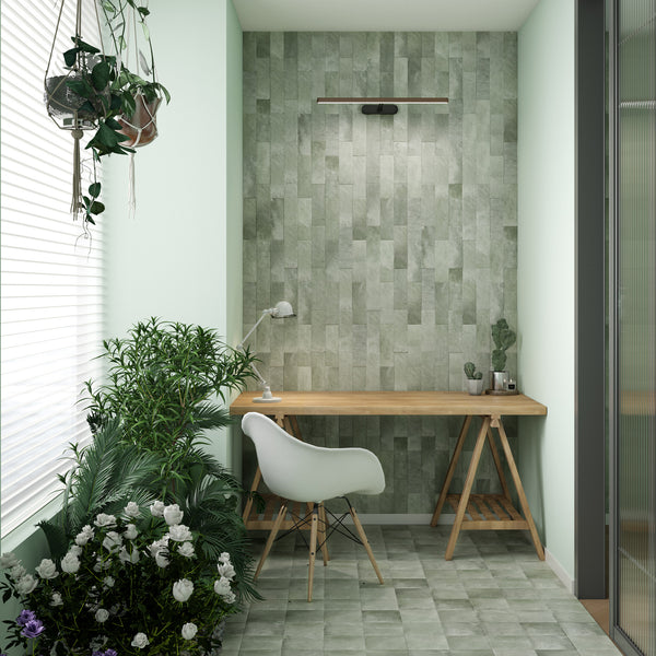 Green Structured Textured Tile - lifestyle view