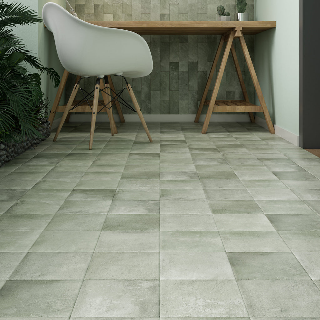 Green Structured Textured Tile - lifestyle view