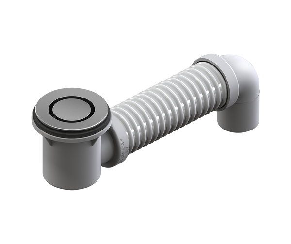 P&W Bath Bend Pop Down w/Connector Chrome 40mm