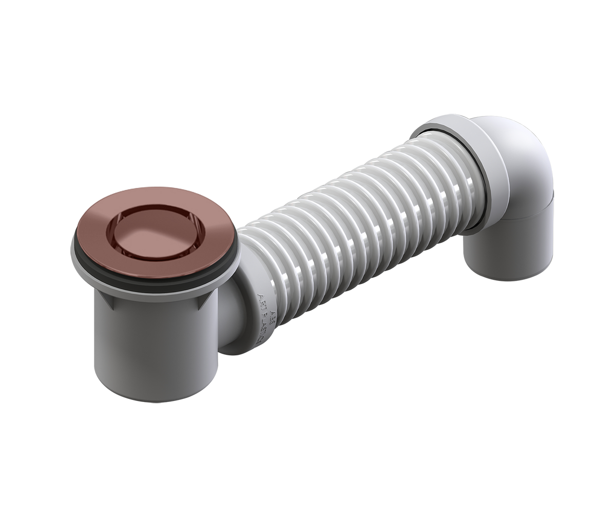 P&W Bath Bend Pop Down w/Connector Rose Gold 40mm