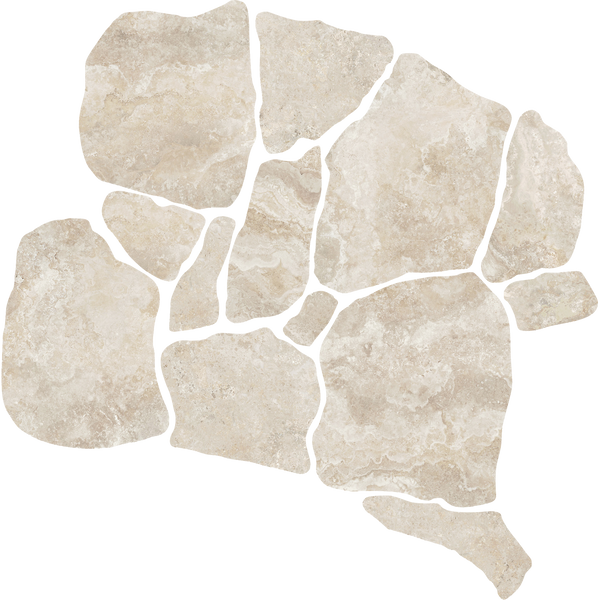 Pompeii Travertine CrazyPave Crema Microtec Textured Tile (Box 1.44m2)