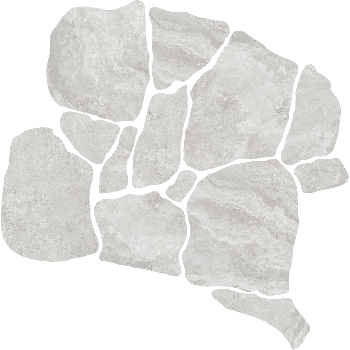 Travertine CrazyPave Grigio Microtec Textured Tile (Box1.44m2)