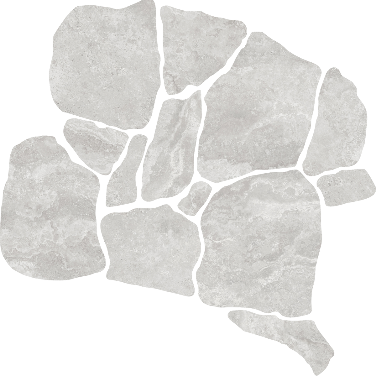 Travertine CrazyPave Grigio Microtec Textured Tile (Box1.44m2)