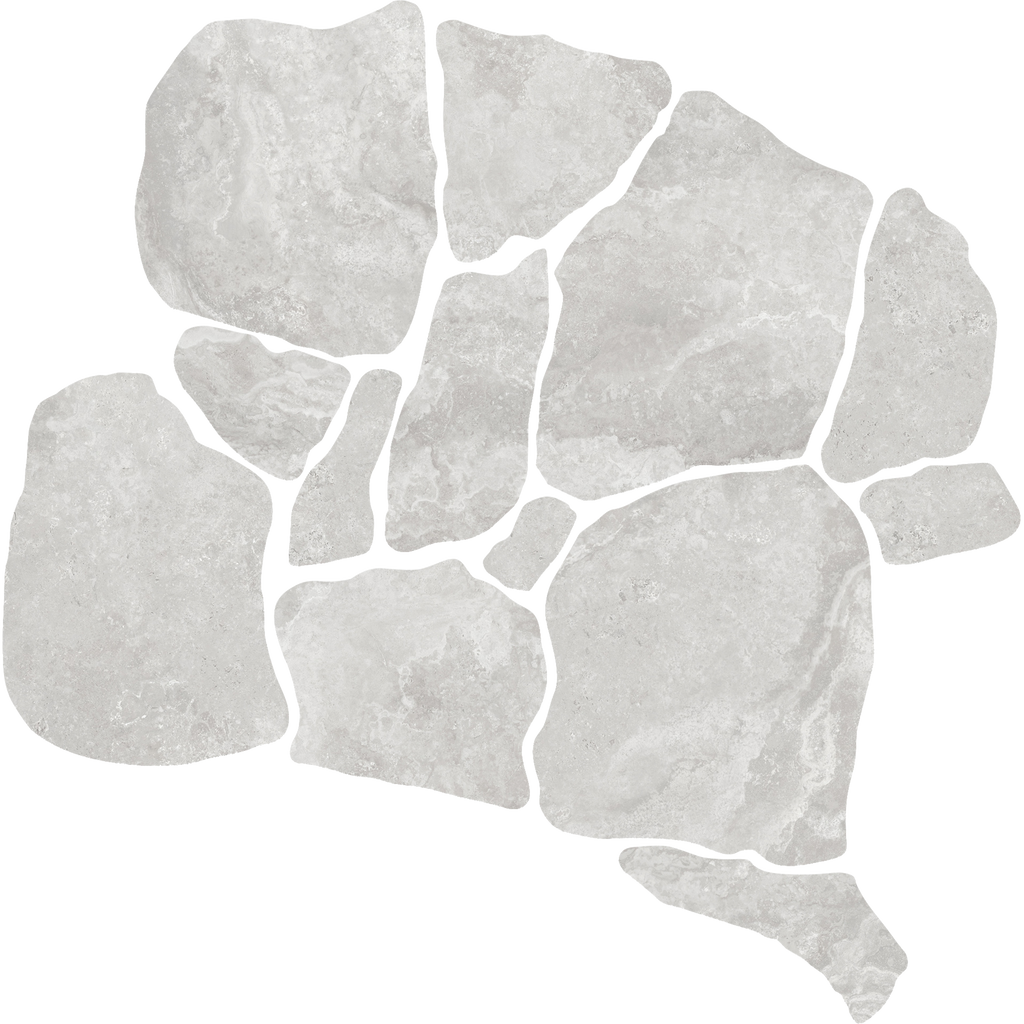 Travertine CrazyPave Grigio Microtec Textured Tile (Box1.44m2)