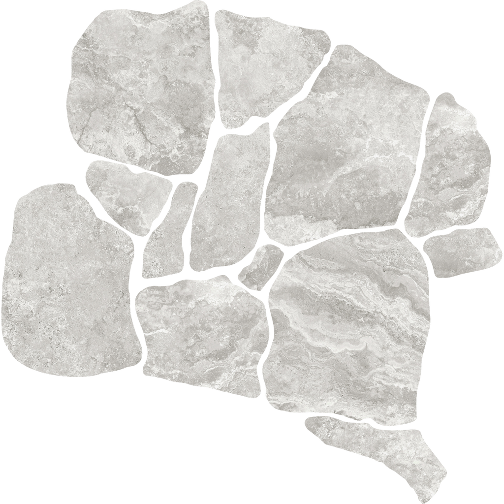 Travertine CrazyPave Tortora Microtec Textured Tile (Box1.44m2)
