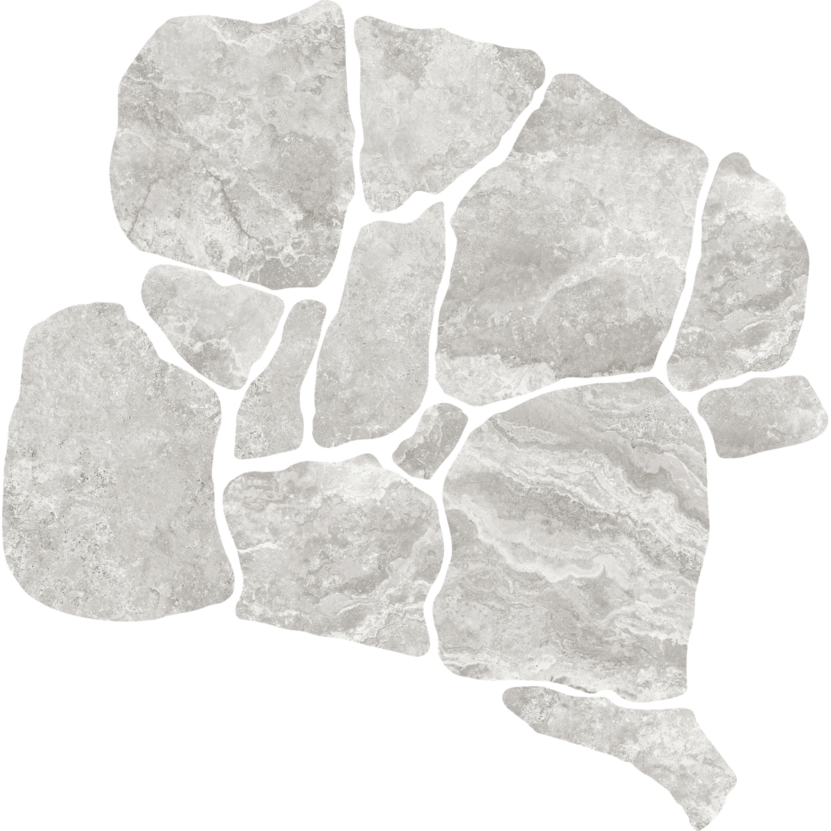 Travertine CrazyPave Tortora Microtec Textured Tile (Box1.44m2)