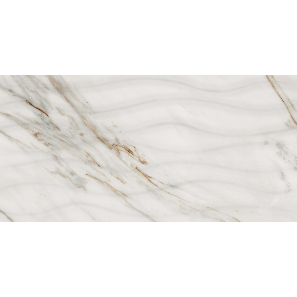 Carrara Gold Motion Embossed Gloss Tile