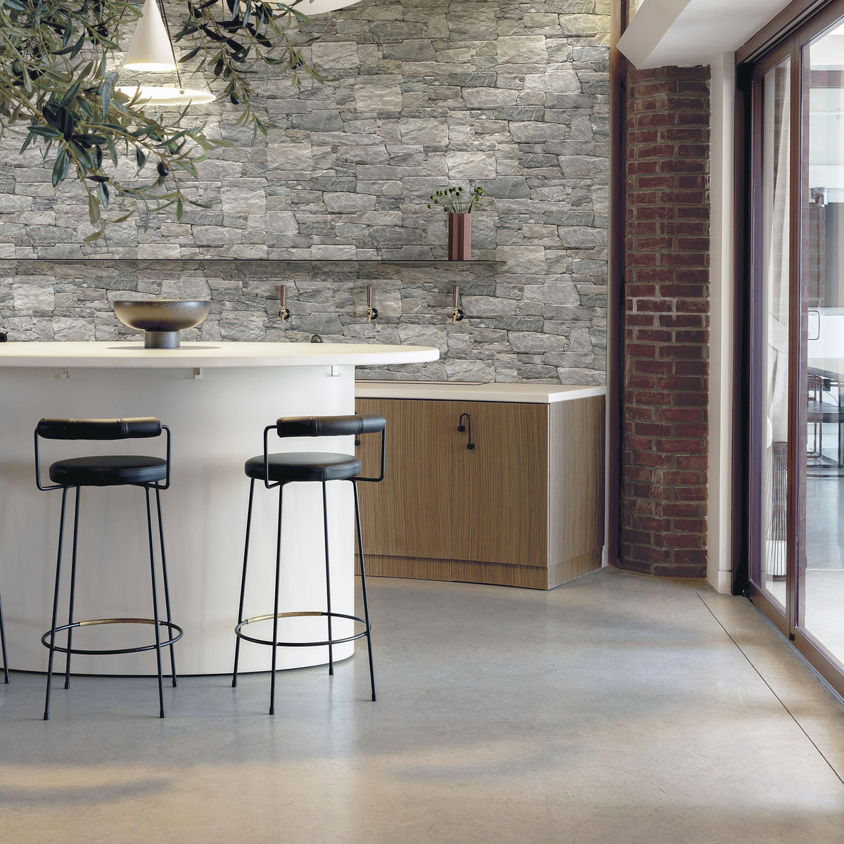 Steel Structured Textured Tile - lifestyle view