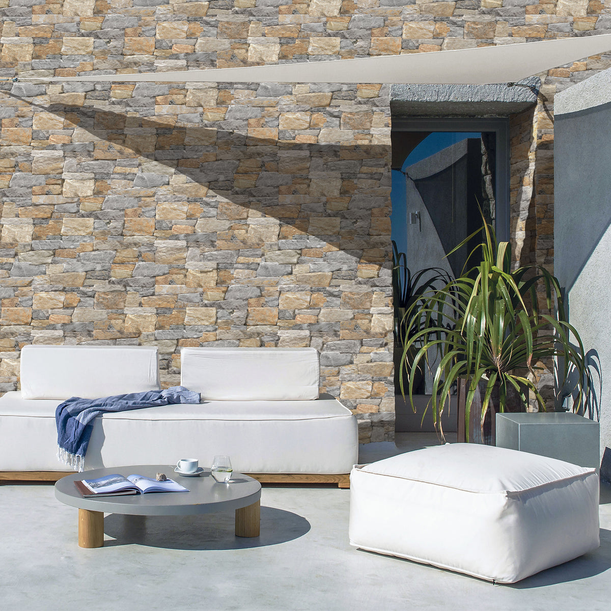 Rust Structured Textured Tile - lifestyle view