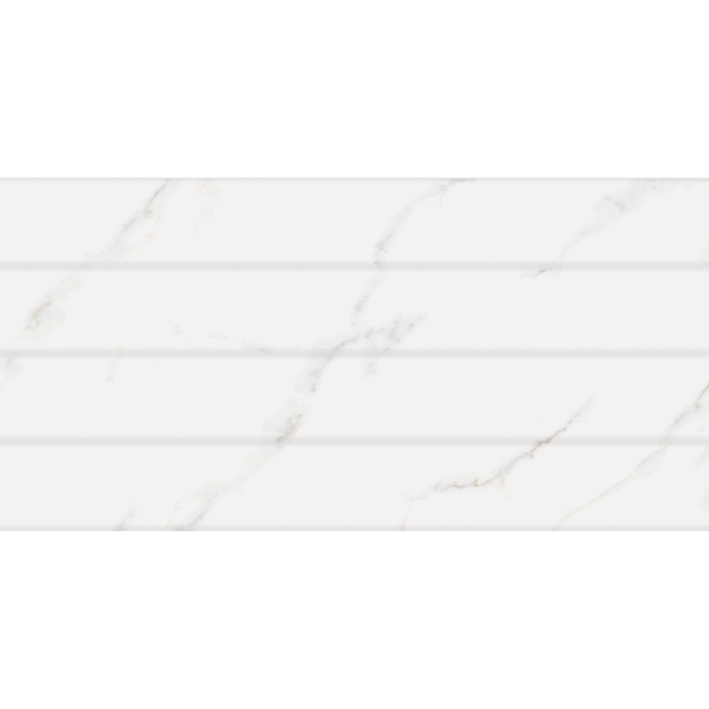 Carrara White Panel Embossed Gloss Tile