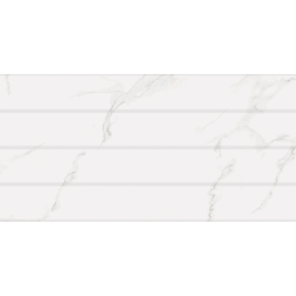 Carrara White Panel Embossed Gloss Tile