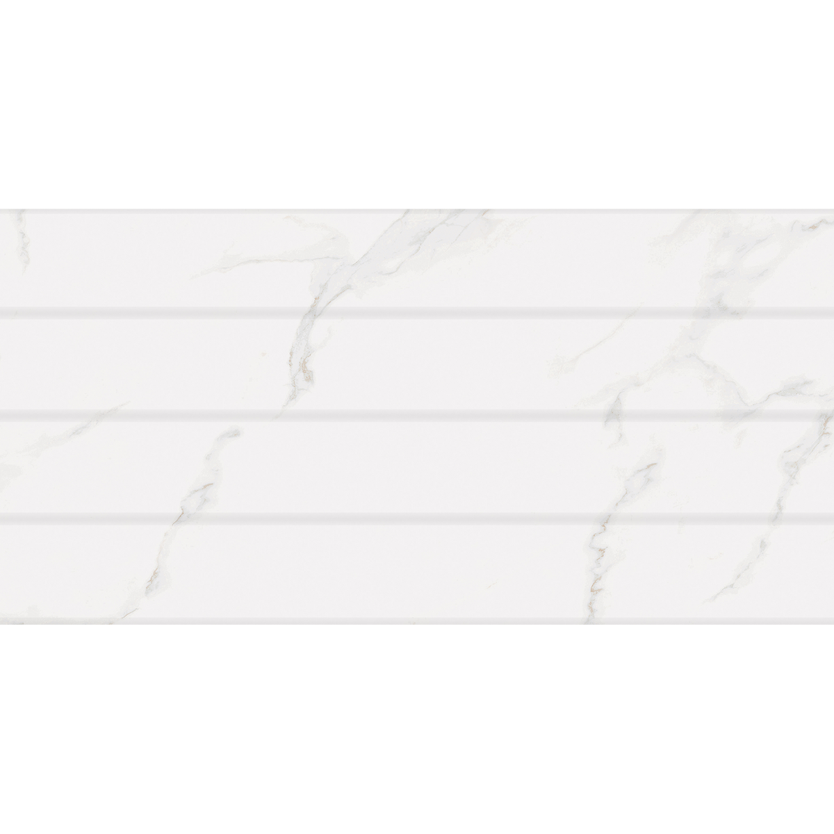 Carrara White Panel Embossed Gloss Tile