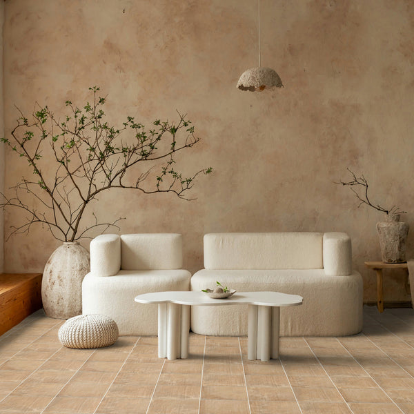 Beige Structured Matt Tile - lifestyle view
