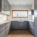 Red Structured Matt Tile - lifestyle view