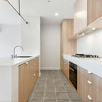 Greige Structured Matt Tile - lifestyle view
