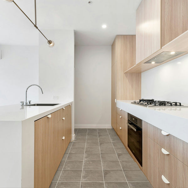 Greige Structured Matt Tile - lifestyle view