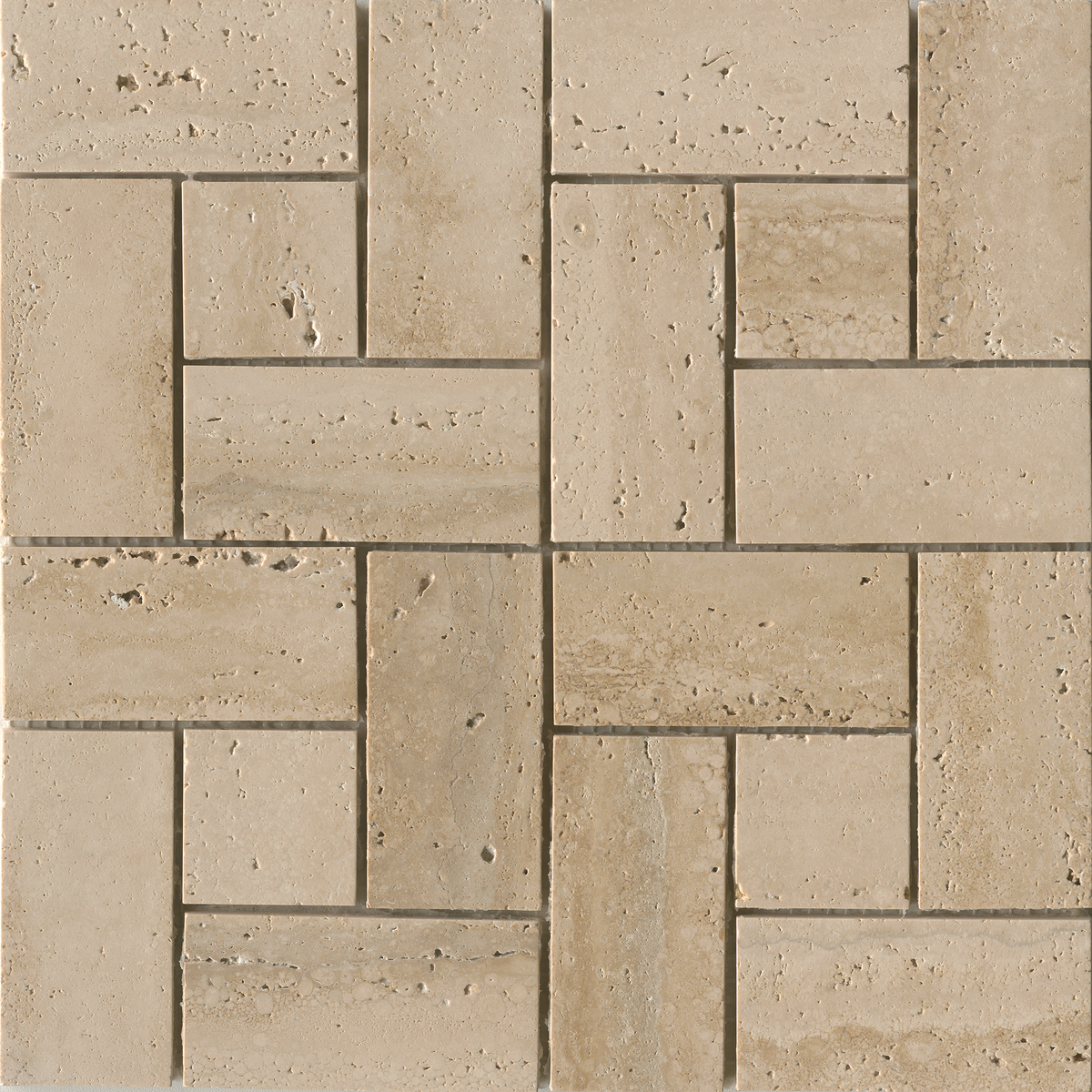Natural Travertine Windmill Natural Honed Mosaic