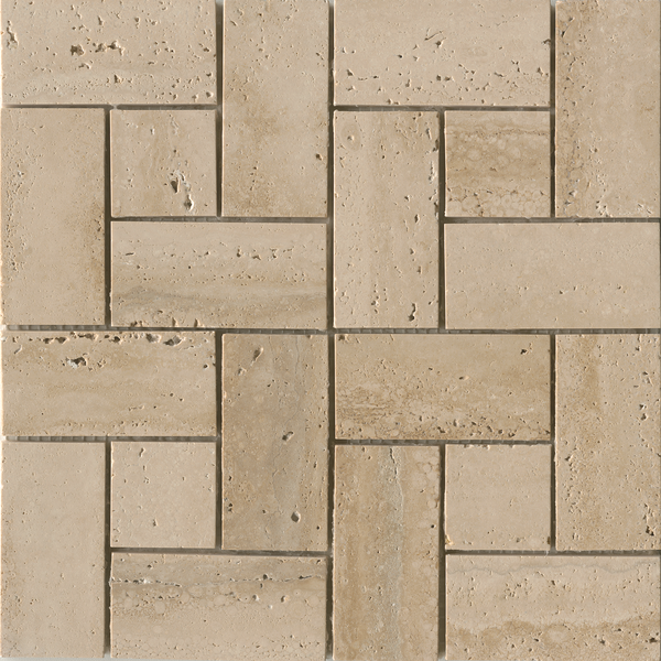 Natural Travertine Windmill Natural Honed Mosaic