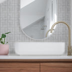 Natural Carrara Windmill White Honed Mosaic - lifestyle view