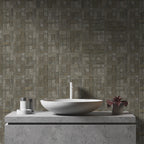 Natural Travertine Windmill Brown Honed Mosaic - lifestyle view