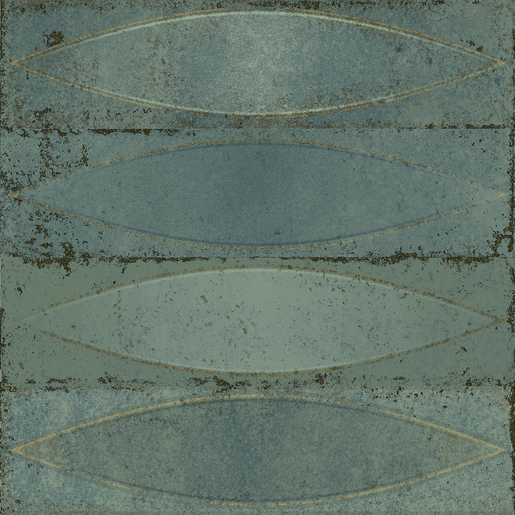 Shield Aqua Embossed Gloss Tile