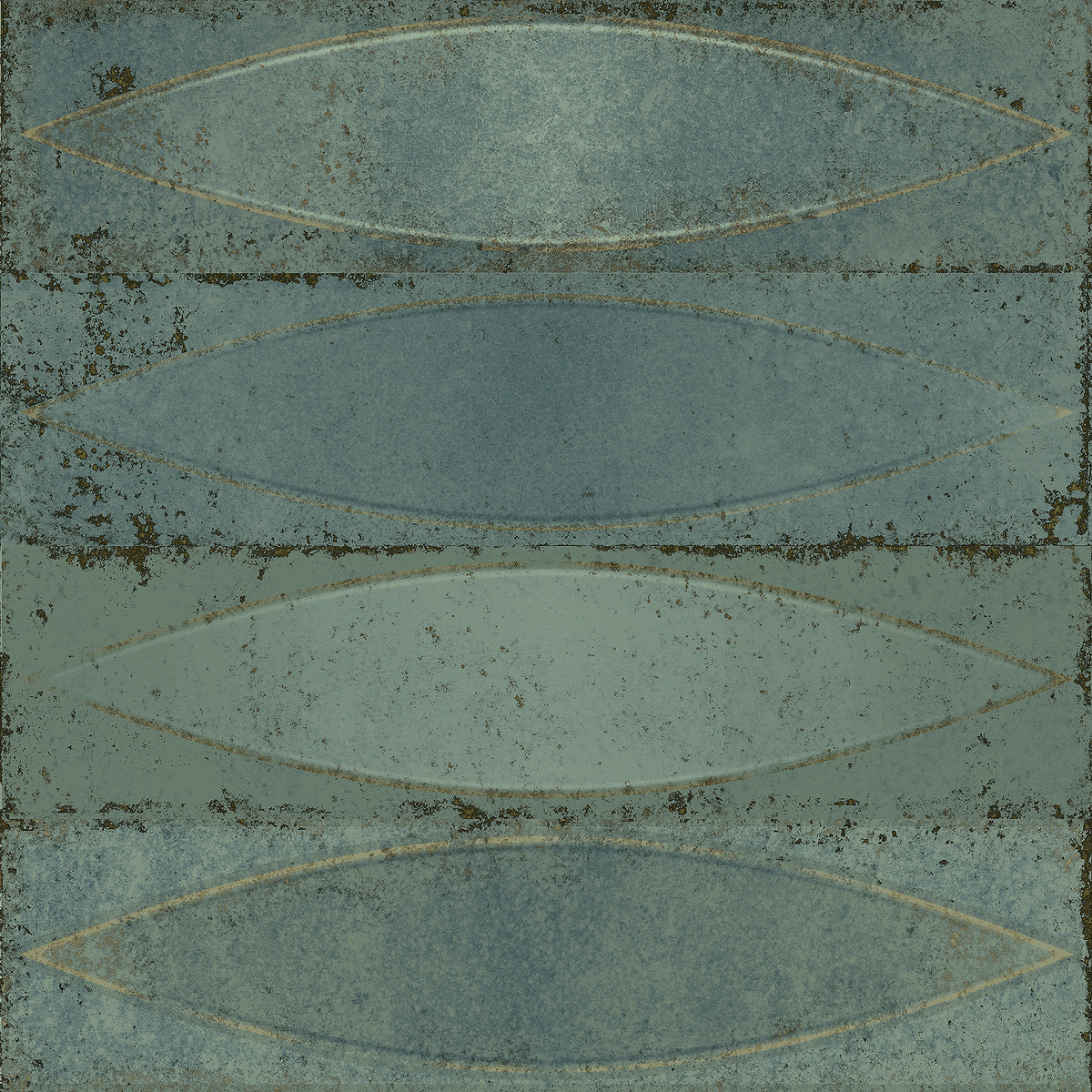 Shield Aqua Embossed Gloss Tile