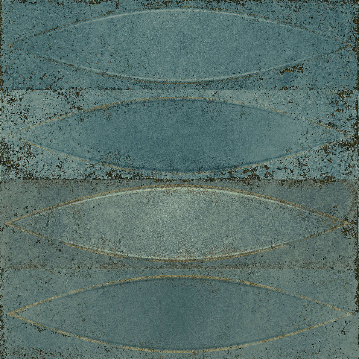 Shield Aqua Embossed Gloss Tile