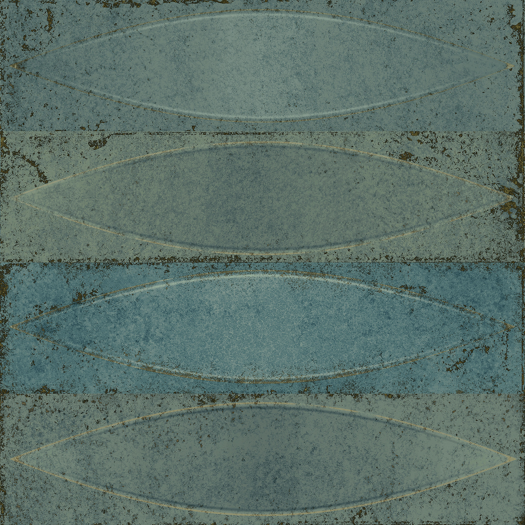 Shield Aqua Embossed Gloss Tile